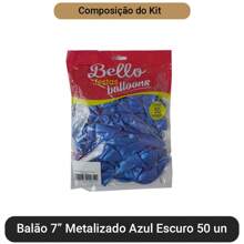 Metallic Balloon Balloon 7 Inches Various Colors Premium Resistant Balloon 50 Units - 深藍色 - 查看 3