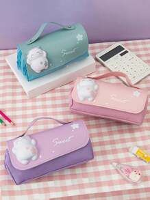 3D Kawaii Pencil Case Girls Decompression Pen Pouch Cute Waterproof School Supplies Aesthetic Organizer Box Students Stationery - Multicolor - View 4