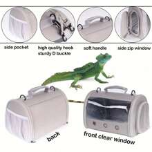 1 pezzo Gabbia portatile da viaggio per piccoli animali, da usare per trasportare porcellini d'India, uccelli, conigli, tartarughe, lucertole, criceti, animali domestici, zaino trasparente in TPU per il trasporto