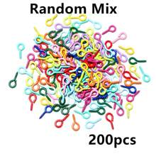 200 pezzi, spilli per occhi colorati di piccole dimensioni 8x4mm, ganci per occhi, per realizzazione di gioielli fai-da-te, accessori