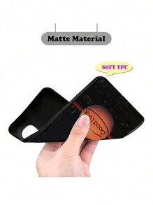 Boyfriend Gifts Customizable Text Design Soft TPU Shockproof Phone Case With Basketball Pattern, Creative Gift,Stylish,Colorful,Vintage,Cute,Contracted,Funny,Custom,Personalized,Unique,Customized,Ideal Gifts For Him,Ideal Gifts For Her,Boyfriend,Girlfriend,Family,Friends,Grandparents,Couple,For Anniversaries,For Birthdays - Multicolor - View 5