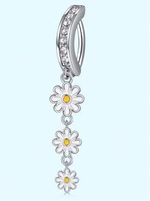 1pc 14G Navel Piercing Jewelry, Cute Pink CZ Heart Bow Flower Dangle Navel Ring, Women 14G Stainless Steel Elegant Dangle Navel Piercing, Valentine's Day - Multicolor - View 19