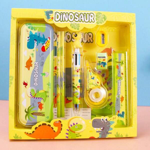 8pcs/6pcs Stationery Set Gift Box, School Supplies Include Pencil Case, Correction Tape, Student Back To School Gift