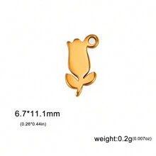 5 piezas/set Colgante minimalista y lindo de margarita hueca de acero inoxidable, manualidades DIY para pulsera, collar, pendientes