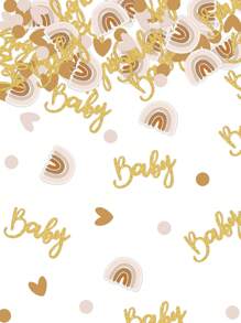 60pcs/100pcs/Pack Baby Gender Reveal Party Table Confetti Decorations Paper Scatter Baptism Newborn Birthday Decor Supplies