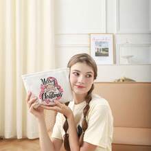 Túi đựng đồ trang điểm nhung kẻ họa tiết Giáng sinh, Túi đựng mỹ phẩm có khóa kéo nhẹ, phong cách ngọt ngào, đồ dùng vệ sinh cá nhân đa năng, quà tặng cho bạn gái, phụ nữ, bạn bè, đồ dùng học tập du lịch, túi đựng đồ trang điểm, đồ dùng thiết yếu cho ngày lễ, túi đựng mỹ phẩm, túi đựng đồ trang điểm, túi đựng đồ trang điểm, làm đẹp - Nhiều màu - Xem 2