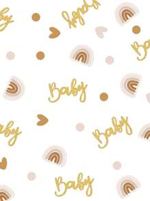 60pcs/100pcs/Pack Baby Gender Reveal Party Table Confetti Decorations Paper Scatter Baptism Newborn Birthday Decor Supplies