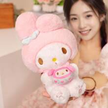Miniso Sanrio My Melody 三明治饼干坐姿毛绒玩具 30 厘米/11.81 英寸超柔软彩色卡通可爱毛绒玩具适合生日、复活节、派对礼物、Kpop 毛绒玩具、دمى、Curomi - 粉色 - 查看 3