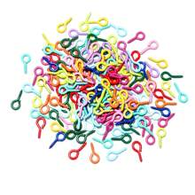 200 pezzi, spilli per occhi colorati di piccole dimensioni 8x4mm, ganci per occhi, per realizzazione di gioielli fai-da-te, accessori