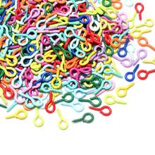200 pezzi, spilli per occhi colorati di piccole dimensioni 8x4mm, ganci per occhi, per realizzazione di gioielli fai-da-te, accessori