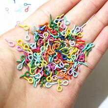 200 pezzi, spilli per occhi colorati di piccole dimensioni 8x4mm, ganci per occhi, per realizzazione di gioielli fai-da-te, accessori
