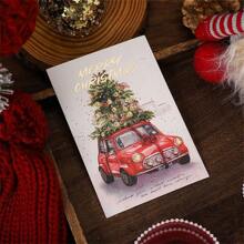 6/12 张圣诞贺卡、节日贺卡、单面贺卡，适合发送给家人、朋友和同事、趣味、礼品卡、情人节、婚礼、返校、学校用品 - 6pcs一套-(每款一張) - 查看 7