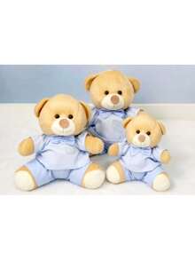 Tedde Bear Trio Shorts And Shirt (18/22/26) - Ideal For Niches And Decorations - 藍色圓點配小白 - 查看 2