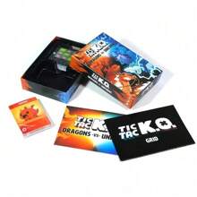 Juego de base Tic Tac K.O. Dragones vs Unicornios de Juegos Inestables, juego de cartas de equipo rápido de aprender, para 2-4 jugadores, excelente para la noche de juegos - Blanco - Ver 2