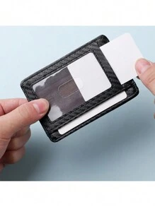 旅行简约超薄前袋钱包，RFID 屏蔽信用卡夹轻便便携，信用卡，身份证白领工作者，节日，周年纪念，生日礼物，配饰，适合青少年夏季休闲户外运动或度假旅行或毕业礼物或生日礼服配饰正式/商务正式情人节创意 - 黑色 - 查看 6