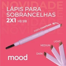 Mood Ruby Rose 2x1 Angled Eyebrow Pencil - Ánh sáng - Xem 2