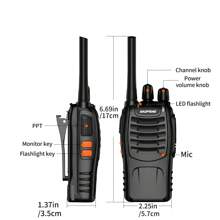 2PCS BF-888S Plus Remote Intercom Uhf 430-440MHz Two-Way Radio Communication Transceiver Hotel Camping