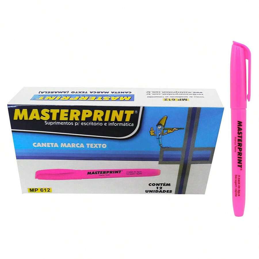 Masterprint MP612 Brush Highlighter Pen With Chamfered Tip MP 612 / Box With 12 Units - Xem 1