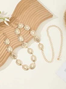 1 件波西米亚金属吊坠首饰配饰，新款时尚身体链腰带腰链夏季