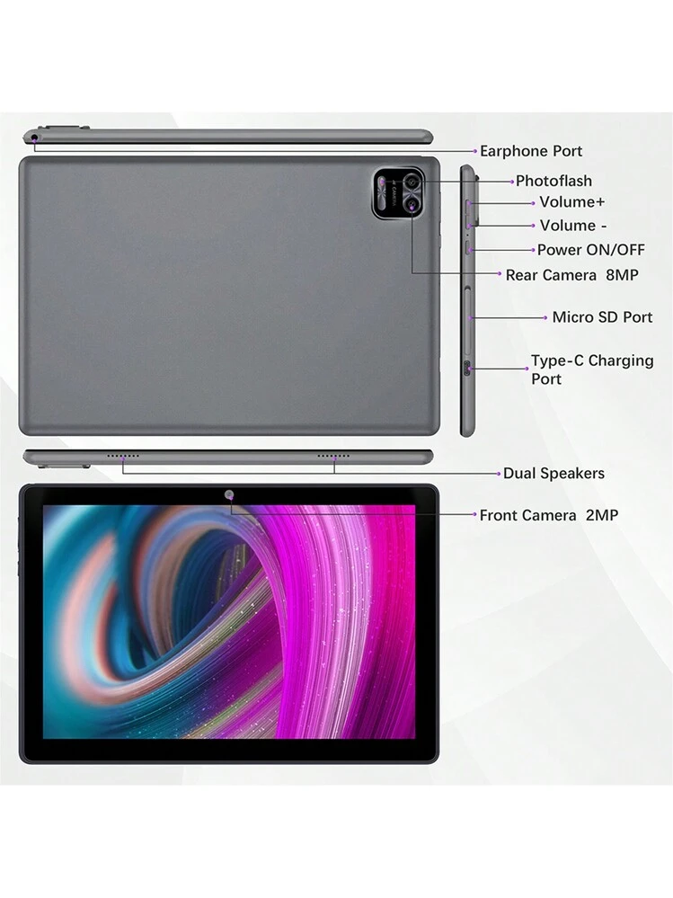 Wetap Android 12 タブレット 10.1インチ　64GB WeTap Android 12.0 Tablet 10 Inch Y10 (10.1''), 3GB RAM 64GB