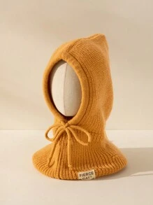 Bộ mũ và khăn quàng cổ trẻ em, mũ len ấm áp cho bé gái bé trai có miếng che tai cho mùa thu đông - Mũ một mảnh dệt kim nhãn CAT - Xem 13