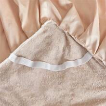 3pcs Terry Lace Bedskirt Set (1 Bedskirt + 2 Pillowcases), Lace Trim Design, Fashionable & Elegant, Moisture Wicking Breathable Wrinkle Free Quiet Bed Mattress Protector, Easy To Remove - Beige - View 10