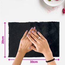 Shaggy Carpet For Taking Nail Photos Shaggy Nail Art Manicure Luxury Plush Carpet - màu đen - Xem 4