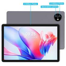 VASOUN TAB15 11 英寸 Android 13 平板电脑（T606 8 核 12NM UFS2.1 1.6Ghz/6GB RAM/128GB Rom 支持 1TB SD 扩展/1920*1200 FHD Incell 屏幕/4G SIMLTE/5G WIFI 802.11ac/BT 5.0/8000mah/Type-C/8mp+13mp 摄像头/附赠皮套（无适配器） - 灰色 - 查看 3
