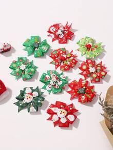 bilicaca 10/20 件圣诞儿童发夹，适合圣诞派对和庆祝活动 - 彩色 - 查看 4