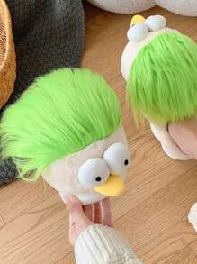Cartoon Funny Casual Slippers, Unisex Eccentric Grass Head Doll House Slippers - Multicolor - View 10