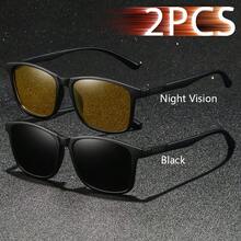 2 件时尚复古格纹图案方形男女通用时尚眼镜奢华品牌设计师时尚眼镜时尚热带海滩度假夏季粉彩矩形眼镜闪亮材质优雅美学度假服装男士太阳镜经典驾驶钓鱼旅行购物户外运动旅游露营登山休闲护目镜复古旅行司机时尚眼镜男女眼镜 - 2ZHF317-2 - 查看 17