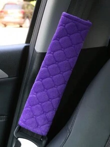 1 件柔软舒适的毛绒汽车安全带肩垫，内饰配件 - 均碼 - 查看 16