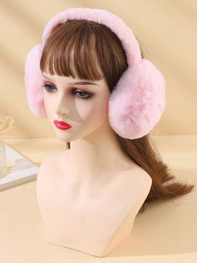 غطاء أذن شتوي وثير مطوي رائع للنساء قطعة واحدة، مناسب للدراجة والأنشطة الخارجية