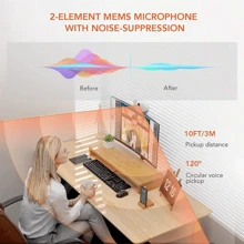 NUROUM White Hd Usb Webcam With Dual Noise-Cancelling Microphones, Fast Auto-Focus, 2K Web Camera, Plug & Play Webcam For Online Meeting/Learning With Computers - White - View 5