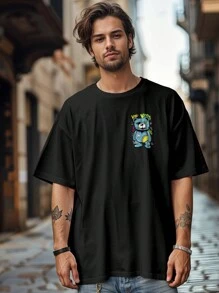 T-Shirt Bear Shirt Blue Graphite Cute Little Bear REF 4131 FLUXO FX - màu đen - Xem 6