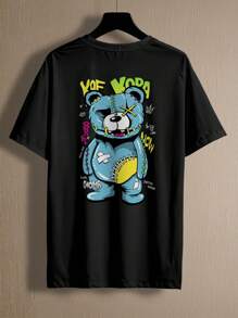 T-Shirt Bear Shirt Blue Graphite Cute Little Bear REF 4131 FLUXO FX - màu đen - Xem 2