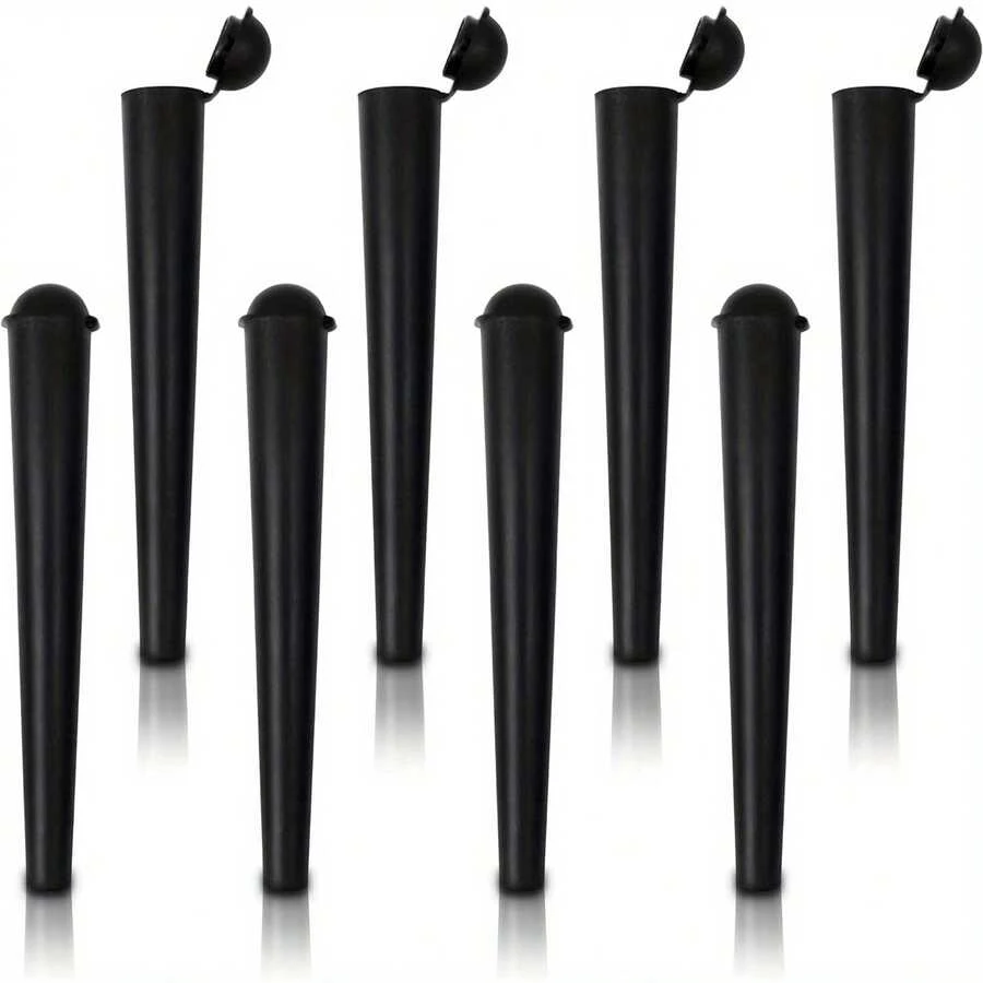 JBNG 8 件装特大号 120 毫米收纳筒，带翻盖 - 黑色 - 查看 1