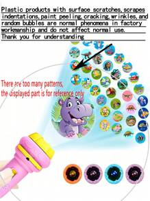 粉色儿童投影手电筒玩具，婴儿早教形状和数字识别投影灯玩具，学习用品，学生文具，学习用品 - 粉色 - 查看 10