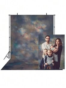 1pc Customized Photo Laeacco Vintage Abstract Background Blurred Blue Gradient Plain Shower Adult Portrait Photography Backdrop - Multicolor - View 19