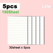8入組/3入組，行備忘錄，自黏便條紙，大尺寸標線白色紙張，每套30張，易貼在辦公室/家庭/學校布告欄上 - 白色 - 查看 17