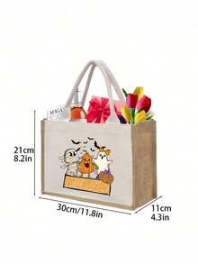 Personalized Halloween Tote Bag, Trick-Or Treat Bag, Kids Trick Or Treat Bag, Halloween Candy Bag, Halloween Candy Sack, Halloween Treat Bag