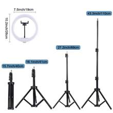 LinkdoSky Multi Functional 10 Inch LED Ring Light Kit With Adjustable Tripod (110cm) And Phone Holder - Tri Color Adjustment - USB Power Supply LED Light With Flexible Tripod Stand & Phone Holder,69 Color Modes Selfie Ring Light Suitable For Photography And Video Recording,Photo Selfie Video Recording Zoom Meeting, Handheld Selfie, Outdoor Activities, Interviews, Live Streaming,Vlogging - Black - View 4