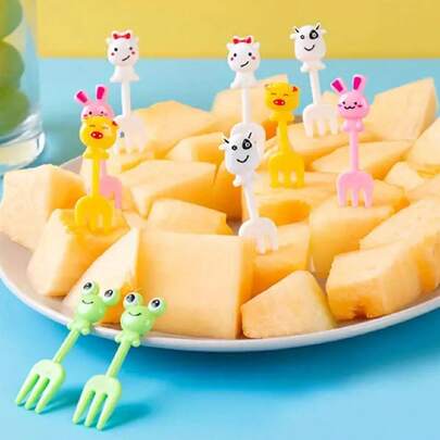 Big Eyes Fruit Forks, Birthday Decorations, Party Decorations, Holiday Decorations, Party Supplies Fruit Fork Set, Suitable For Snacks, Cakes And Desserts Christmas Gift Back To School