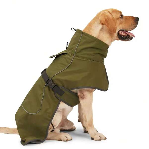 Waterdichte winterjassen voor honden, winddichte jas met fluwelen binnenkant, winterregenjas voor honden met reflecterende strip voor middelgrote en grote honden