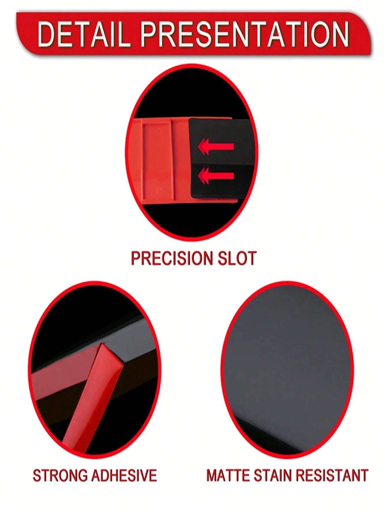 3pcs Universal Adjustable Rear Spoiler Wing Diffuser For BMW Tesla Audi