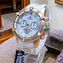 Combo Kit 10 Men's Watches Silicone Strap Waterproof RX Social Sport Pallyjane Guke - 黑色 - 查看 2