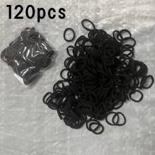 200/120/70/50 chiếc Dây buộc tóc đàn hồi màu đen liền mạch, Dây buộc tóc đuôi ngựa có độ đàn hồi cao dành cho nữ - Xem 5