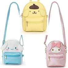 背包动漫可爱迷你卡通包背包手提包，拉链开合，可调节肩带，适合情侣、家人、朋友和同事的礼物，生日和圣诞节，学校背包 - 粉色 - 查看 1