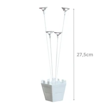 Plastic Cachepot With Small Balloon Holder Rod With 04 Rods - 02 Units - 淺粉色 - 查看 3