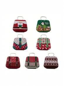 1 pezzo Decorazione mini valigia, scatola regalo in ferro, scatola regalo, scatola di stoccaggio valigia simulata, scatola regalo per caramelle e biscotti, scatola regalo per gioielli e sapone, decorazione per anniversario di matrimonio, forniture per feste di compleanno, contenitore stile nuovo anno, decorazione per la casa, decorazioni natalizie, decorazioni per la stanza, regali di Natale, decorazioni natalizie